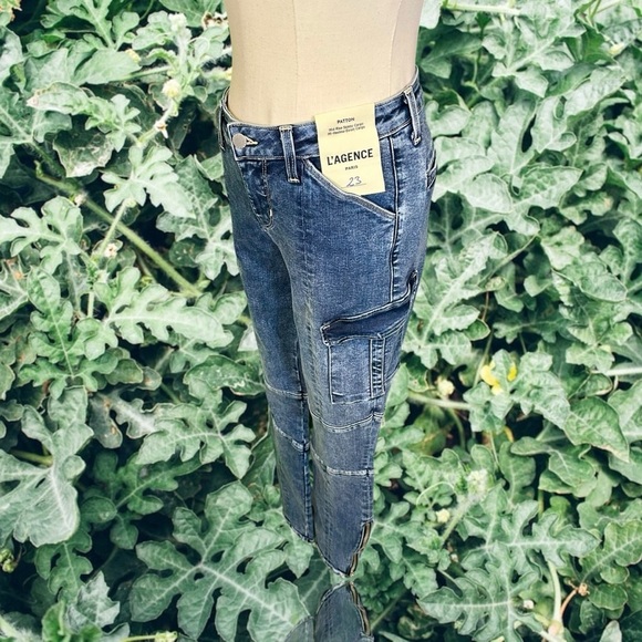 NWT L’AGENCE ‘Patton’ Skinny Cargo Jeans in “Solway” Size 23 - Picture 6 of 16